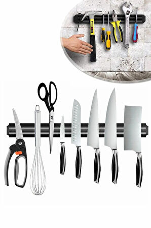 55 Cm Mıknatıslı Duvar Bıçak Askısı Standı Güçlü Mıknatıs Bıçaklık Alet Edavat Organizer
