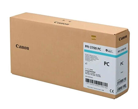 Canon PFI-3700 PC (Photo Cyan) Fotoğraf Cyan Orijinal Mürekkep Kartuş 700 ml. (6451C001)