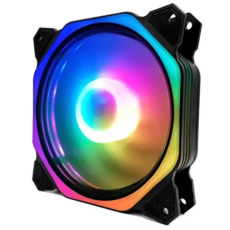 RGB Gökkuşağı Renkli 12CM Soğutucu PC Fan – Concord C-894