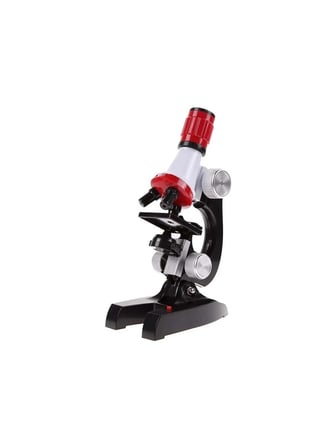 Luve Store Çocuk Mikroskop Seti 1200X Büyütmeli LED Işıklı Eğitici Bilim Deney Kiti Hazır Preparatlı