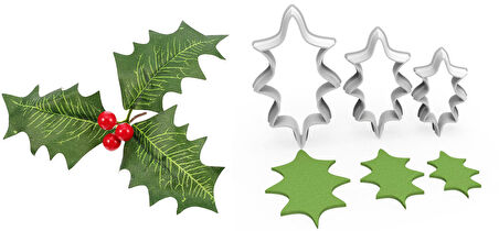 ÇOBANPÜSKÜLÜ Çiçek Yaprak Kesici Set 3’lü – 4cm