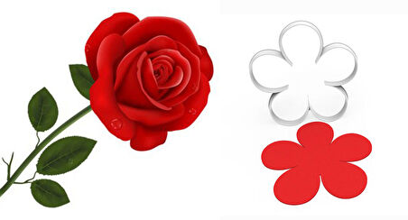 Kolay Gül Çiçek Yapım Kalıbı 48 mm