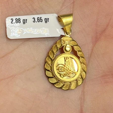 Tuğra Tasarım 22 Ayar Altın Kolye Ucu 2.88gr Kadın Hediye