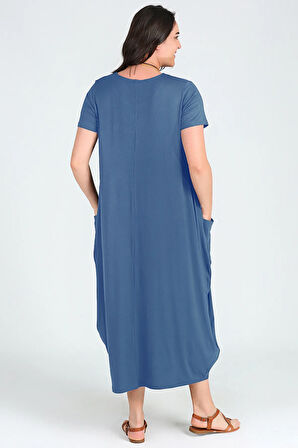 Jumbo Kısa Kol Elbise