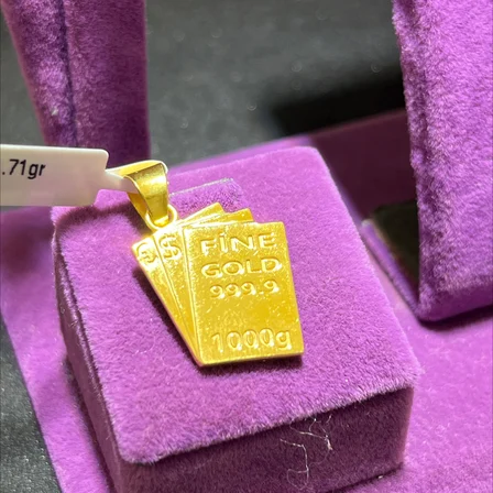 22 Ayar Altın Kolye Ucu Modern Tasarım 3.52gr Hediye Kadın
