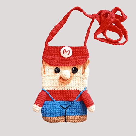 MARİO AMİGURUMİ TELEFON ÇANTASI