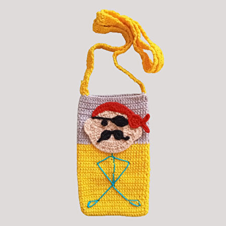 KORSAN AMİGURUMİ TELEFON ÇANTASI