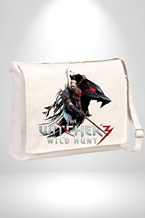 Witcher Wild Hunt Kadın Erkek Çocuk Kanvas Postacı Çanta