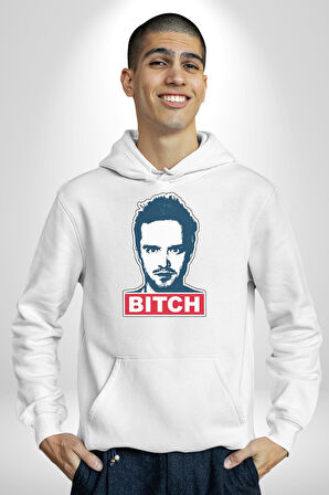 Breaking Bad Kadın Erkek  Beyaz Kapüşonlu Sweatshirt Hoodie