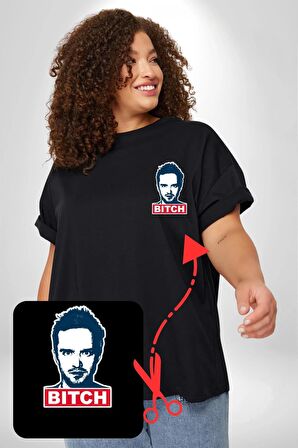 Breaking Bad Siyah Büyük Beden Kadın Basic Minimal Baskılı Tişört