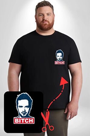 Breaking Bad Siyah Büyük Beden Kadın Basic Minimal Baskılı Tişört