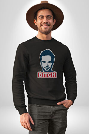 Breaking Bad Kadın Erkek  Siyah Baskılı Sweatshirt 