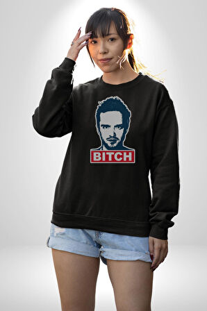 Breaking Bad Kadın Erkek  Siyah Baskılı Sweatshirt 