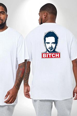 Breaking Bad Büyük Beden Beyaz Tişört Kadın Erkek Ünisex Sırt Baskılı