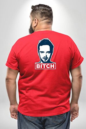 Breaking Bad Büyük Beden Kırmızı Tişört Kadın Erkek Ünisex Sırt Baskılı