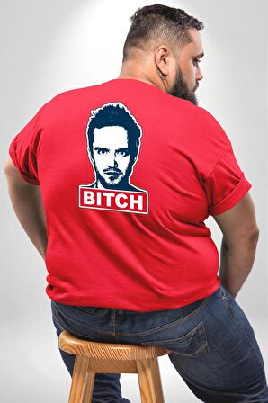 Breaking Bad Büyük Beden Kırmızı Tişört Kadın Erkek Ünisex Sırt Baskılı