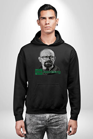 Heisenberg Breaking Bad Kadın Erkek  Siyah Kapüşonlu Sweatshirt Hoodie