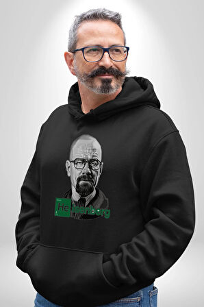 Heisenberg Breaking Bad Kadın Erkek  Siyah Kapüşonlu Sweatshirt Hoodie