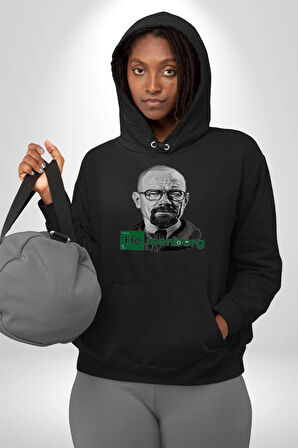 Heisenberg Breaking Bad Kadın Erkek  Siyah Kapüşonlu Sweatshirt Hoodie