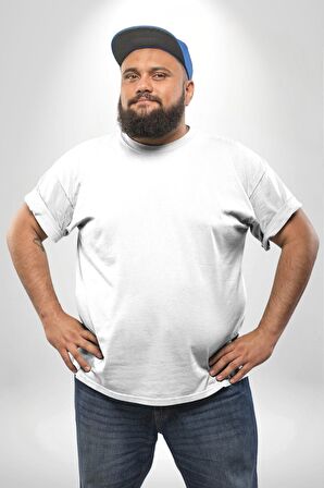 Resim Fırcası  Büyük Beden Beyaz Tişört Kadın Erkek Ünisex Sırt Baskılı