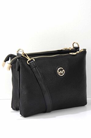 Bambi Siyah  Kadın Postaci Çanta C06174110109