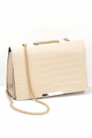 Bej Kroko  Kadın Postacı Çanta C06256067011