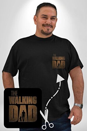 The Walking Dead  Siyah Büyük Beden Kadın Basic Minimal Baskılı Tişört
