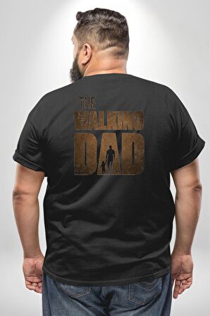 The Walking Dead  Büyük Beden Siyah Tişört Kadın Erkek Ünisex Sırt Baskılı