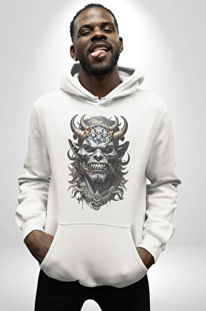 Dünyalar Savaşı Kahraman  Kadın Erkek  Beyaz Kapüşonlu Sweatshirt Hoodie