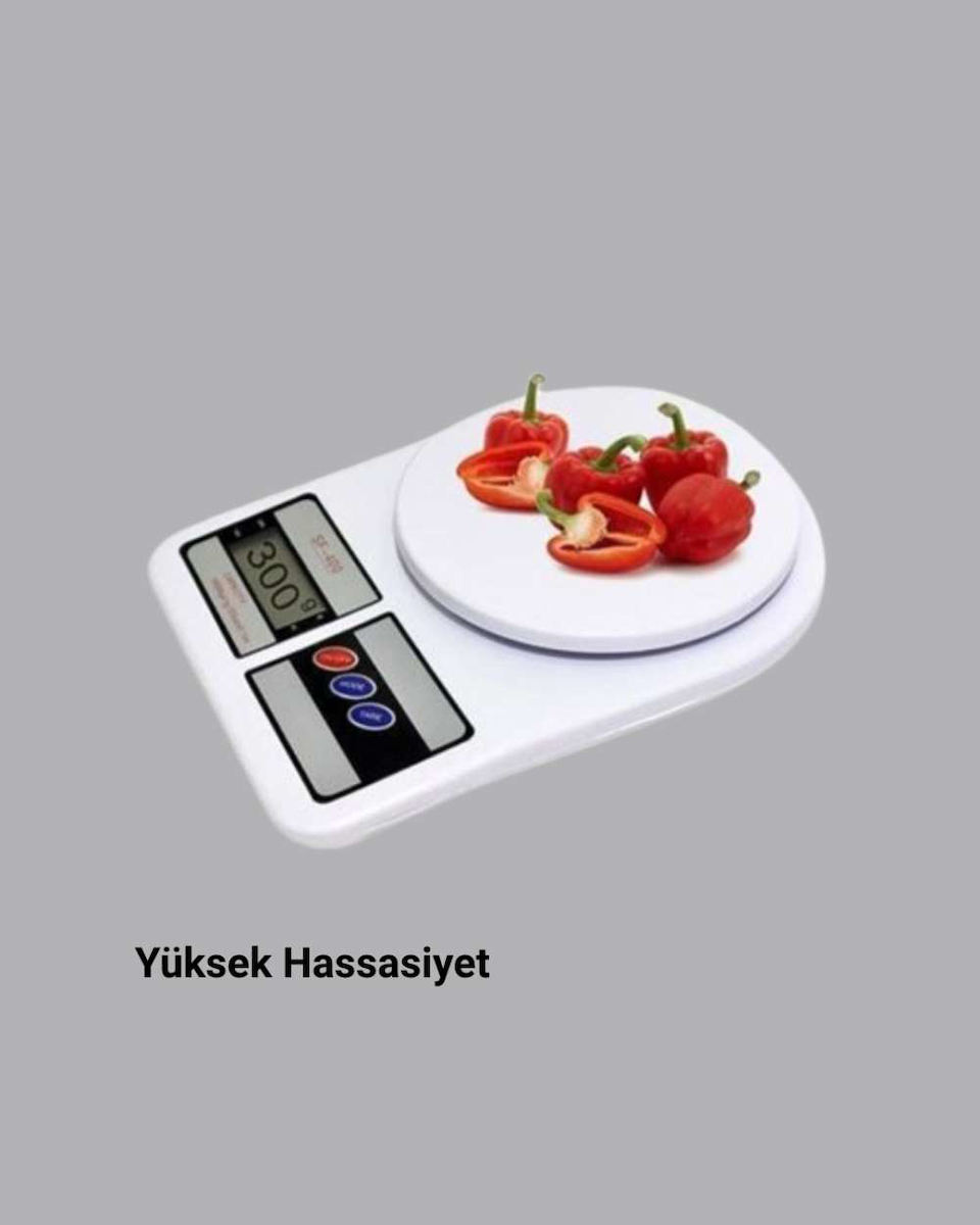 LCD Ekranlı Hassas Dijital Mutfak Terazisi – 5kg Kapasite, 1g Hassasiyet Yeni Nesil