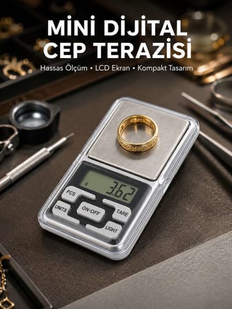 Taşınabilir Dijital Cep Terazisi 5 Ölçüm Birimli Yeni Nesil