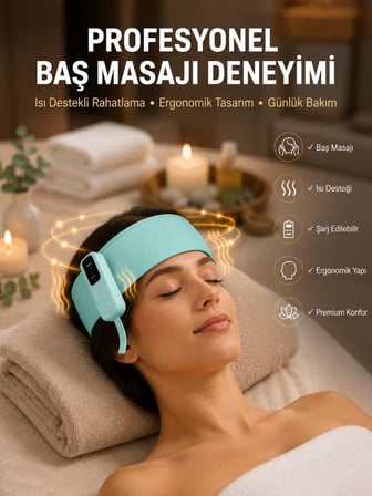 Isıtmalı Baş Aleti Rahatlatıcı ve Stres Giderici Tasarım Yeni Nesil