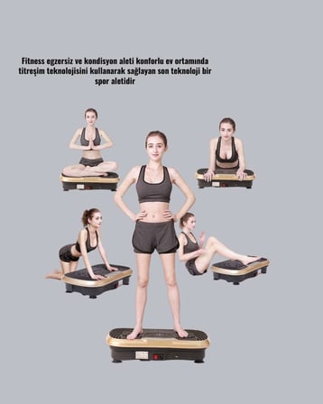 Evde Spor İçin Titreşimli Plate Fitness Platformu Yeni Nesil