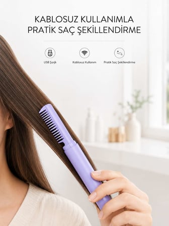 Ayarlanabilir Isı Kontrollü Saç Şekillendirici – İnce ve Kalın Tellere Uyumlu