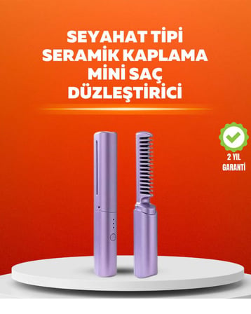 USB Şarjlı Kablosuz Saç Düzleştirici – Seyahat ve Günlük Kullanım
