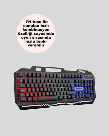 PG8018 LED Aydınlatmalı Mekanik Klavye Mouse – Oyunlarda Üstün Performans