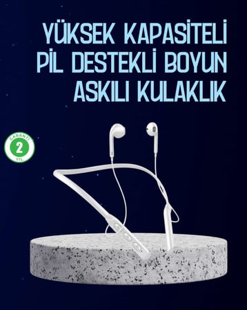 USB Şarjlı Uzun Ömürlü Boyun Askılı Bluetooth Kulaklık