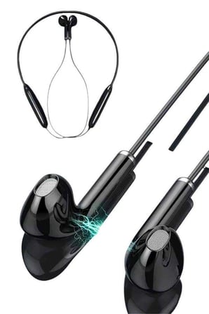 Kablolu Kulak İçi Bluetooth Kulaklık 60 Saat ANC Özellikli Boyun Bantlı