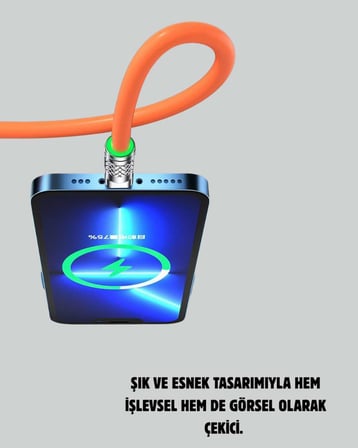 Çoklu Cihaz Dostu 120 W Hızlı Şarj Kablosu – Tek Kablo ile Her Cihaz Elinizin Altında