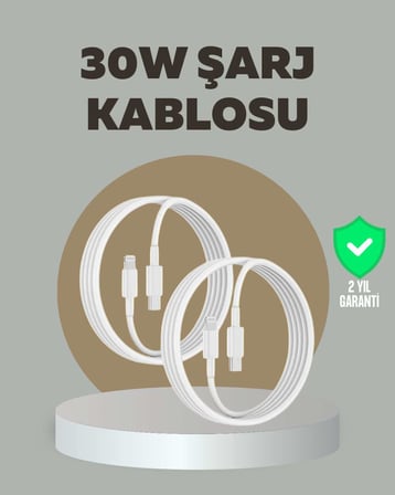 iPhone iPad Airpods Uyumlu 30W Type-C to Lightning Kablo