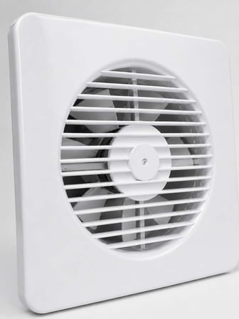 Dekoratif Banyo ve Mutfak Aspiratörü 150 mm 20,8 x 20,8 cm 20 W Havalandırma Fanı