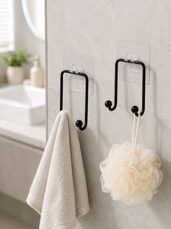 2'li Yapışkanlı Duvar Askısı Mutfak Banyo ve Ev İçin Askılık