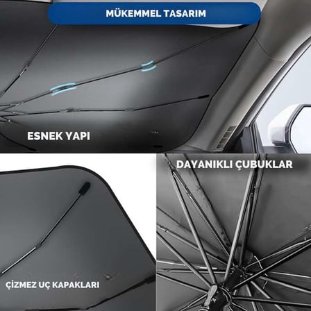 Honda City, Opel Astra, Peugeot 308, Citroen C4, Fiat Linea Uyumlu Oto Şemsiye