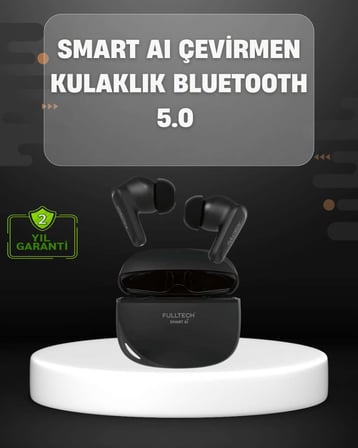Yapay Zeka Destekli Bluetooth Kulaklık Anlık Çeviri ve Gürültü Engelleme