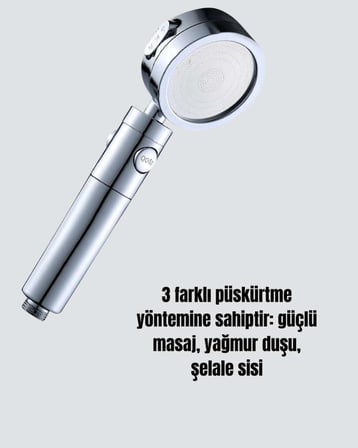 Şelale Sisi ve Özellikli Banyo Duş Başlığı