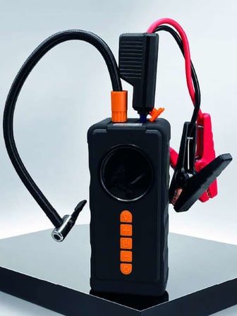 Dijital Lastik Şişirme Kompresörü Akü Takviye Powerbank LED Aydınlatmalı Acil Durum Cihazı