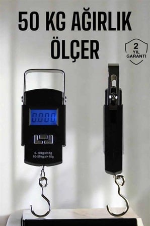 Ağırlık Ölçer 50 Kg El Terazisi El Kantarı Pilli Led Ekran