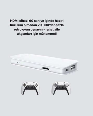 3D ve 4K Görüntü Kaliteli Çok Oyunculu Retro Oyun Konsolu