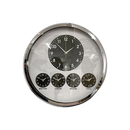 Krom Şık 52 Cm Dünya Saati iegxx