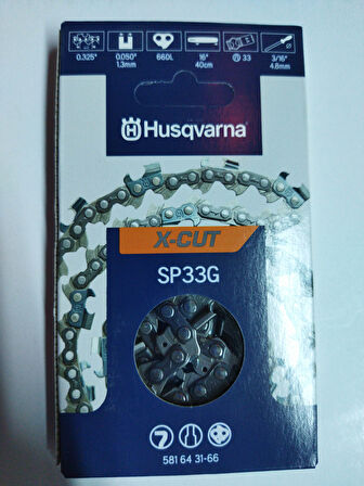 MOTORLU TESTERE ZİNCİR 3/25 33 DİŞ HUSQVARNA 1,3 MM YARIM KÖŞELİ ORJİNAL